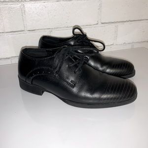 Boys Black Dress Shoes Leather Size 12
